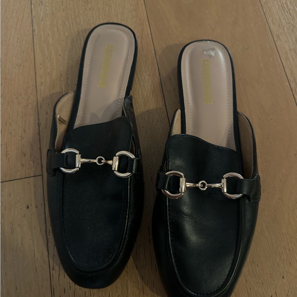 Chic Black Leather Loafers
